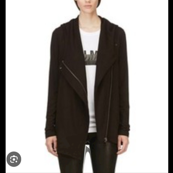 Helmut Lang Jackets & Blazers - Helmut Lang Villous Assymetrical Zip Jacket